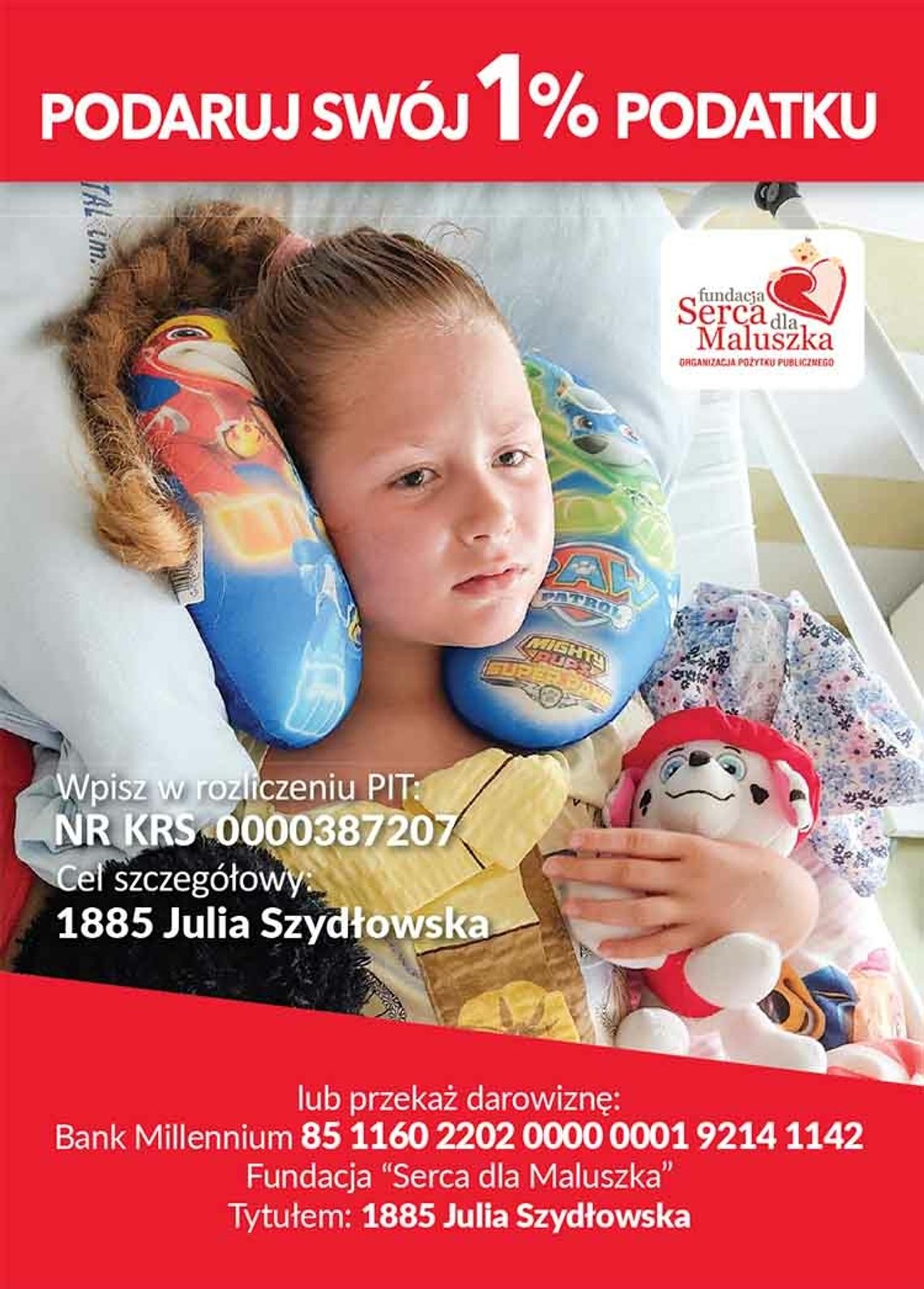 Przekaż 1% podatku dla Julii Szydłowskiej Przekaż 1% podatku dla Julii Szydłowskiej