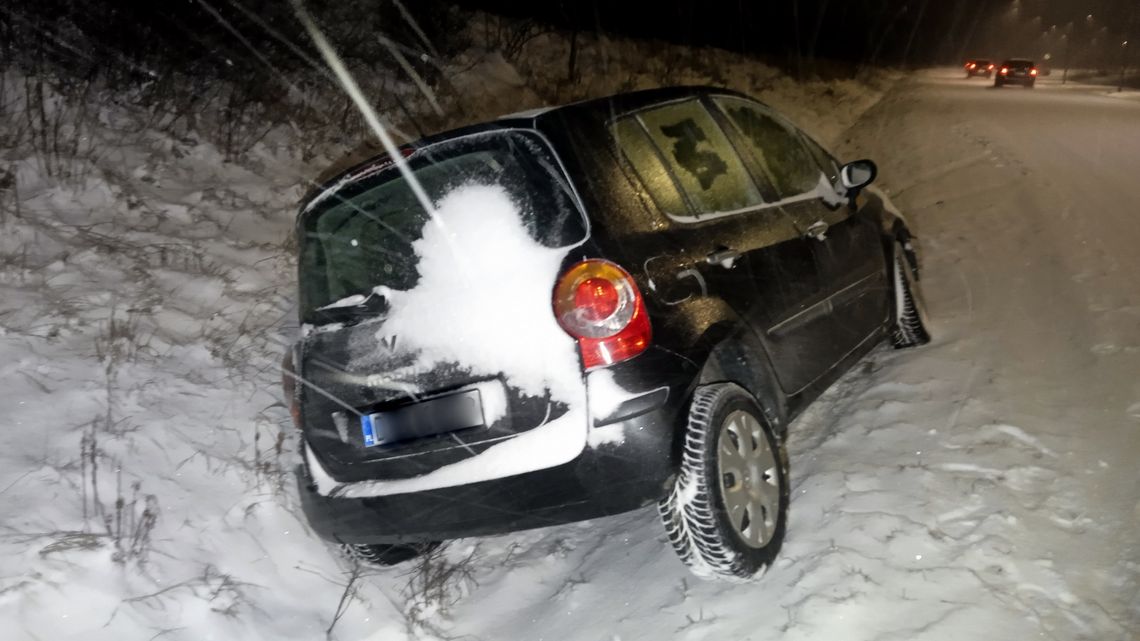 Renault wpadł do rowu