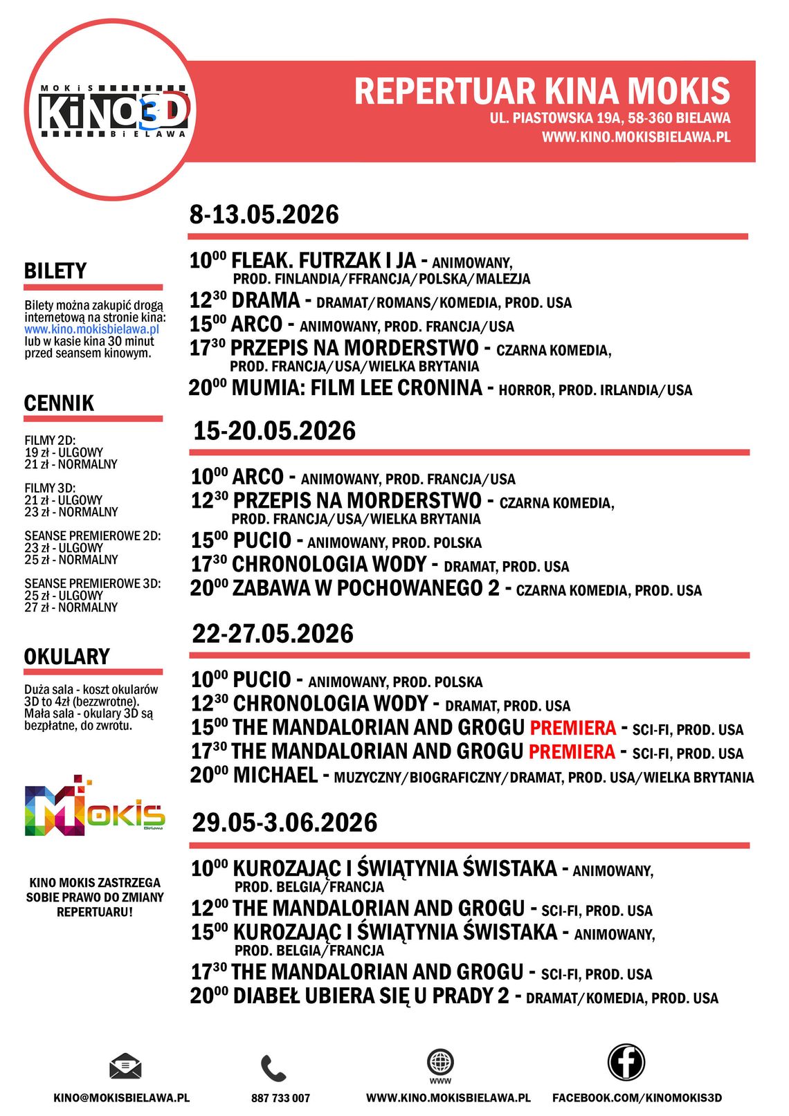 REPERTUAR Kino MOKiS Bielawa