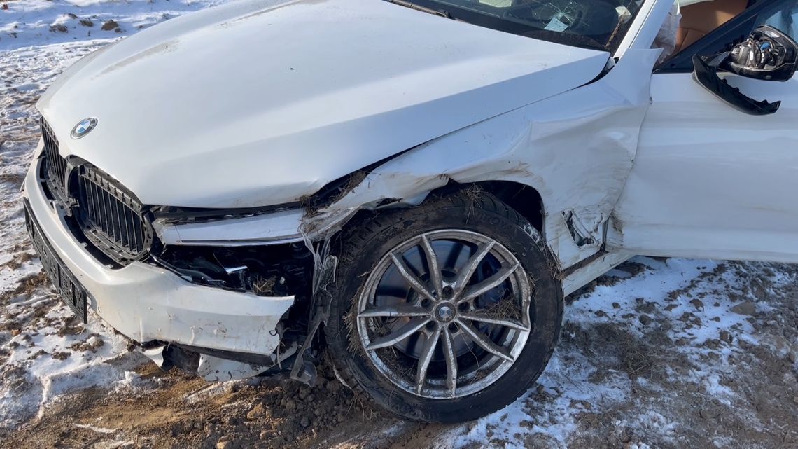 Rościszów, BMW wypadło z drogi Rościszów, BMW wypadło z drogi