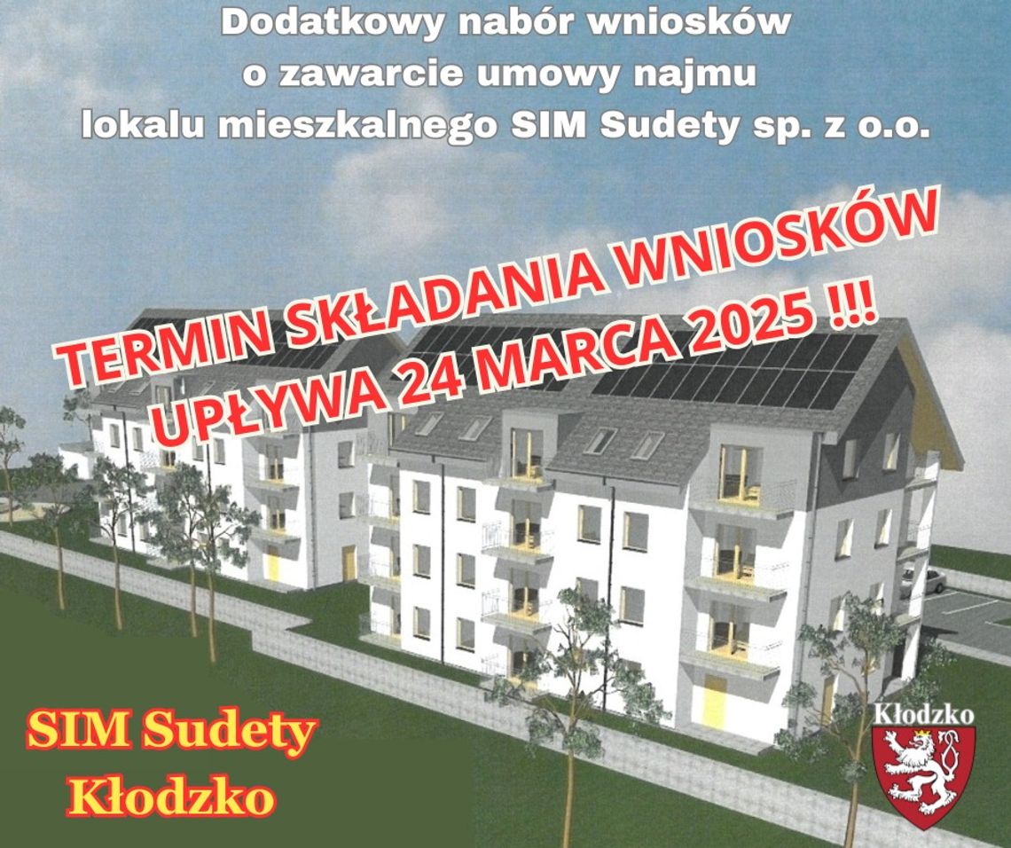 SIM Sudety sp. z o.o. - dodatkowy nabór wniosków w Kłodzku