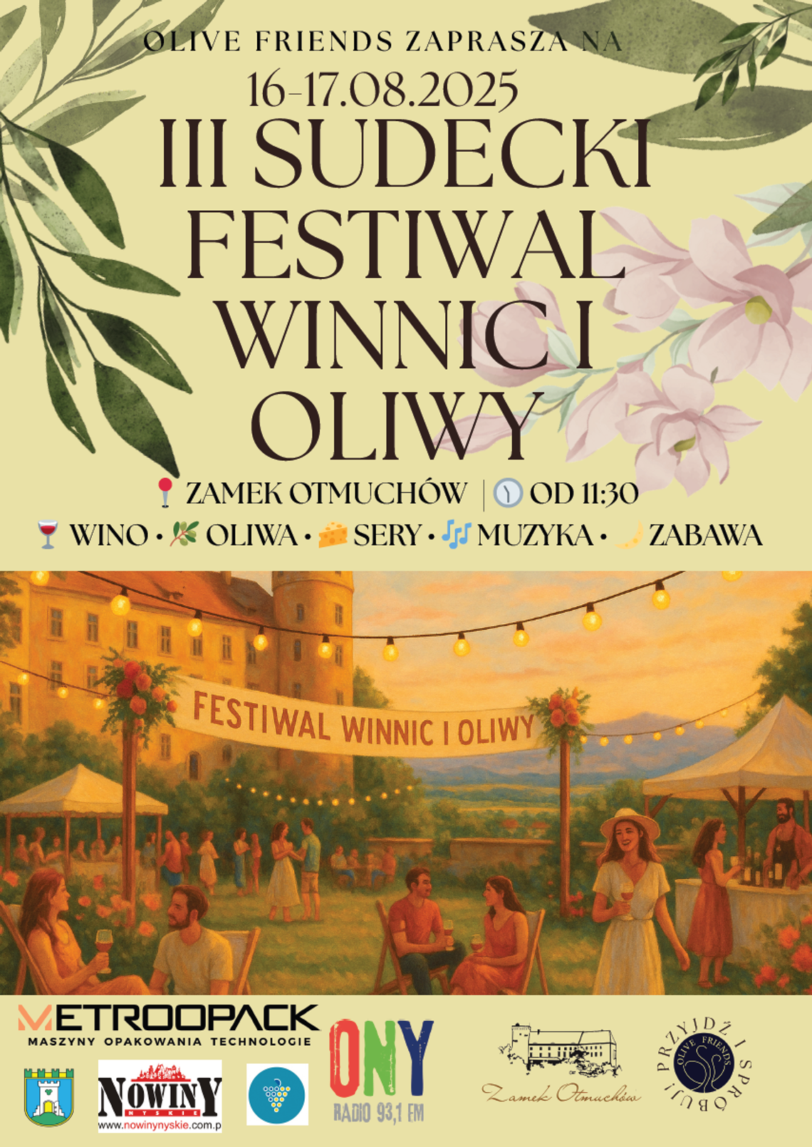 Smaki, aromaty i muzyka: III Sudecki Festiwal Winnic i Oliwy już w sierpniu!