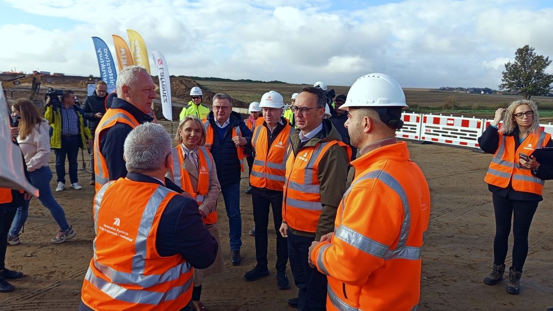 Sokolniki, konferencja ministra na budowie drogi S8