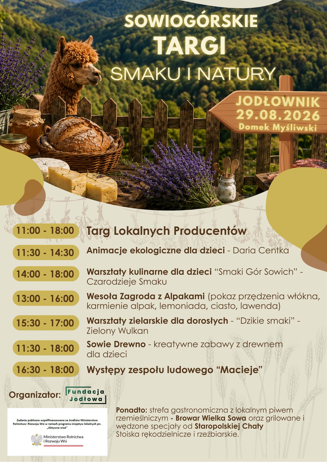Sowiogórskie Targi Smaku i Natury w Jodłowniku Sowiogórskie Targi Smaku i Natury w Jodłowniku