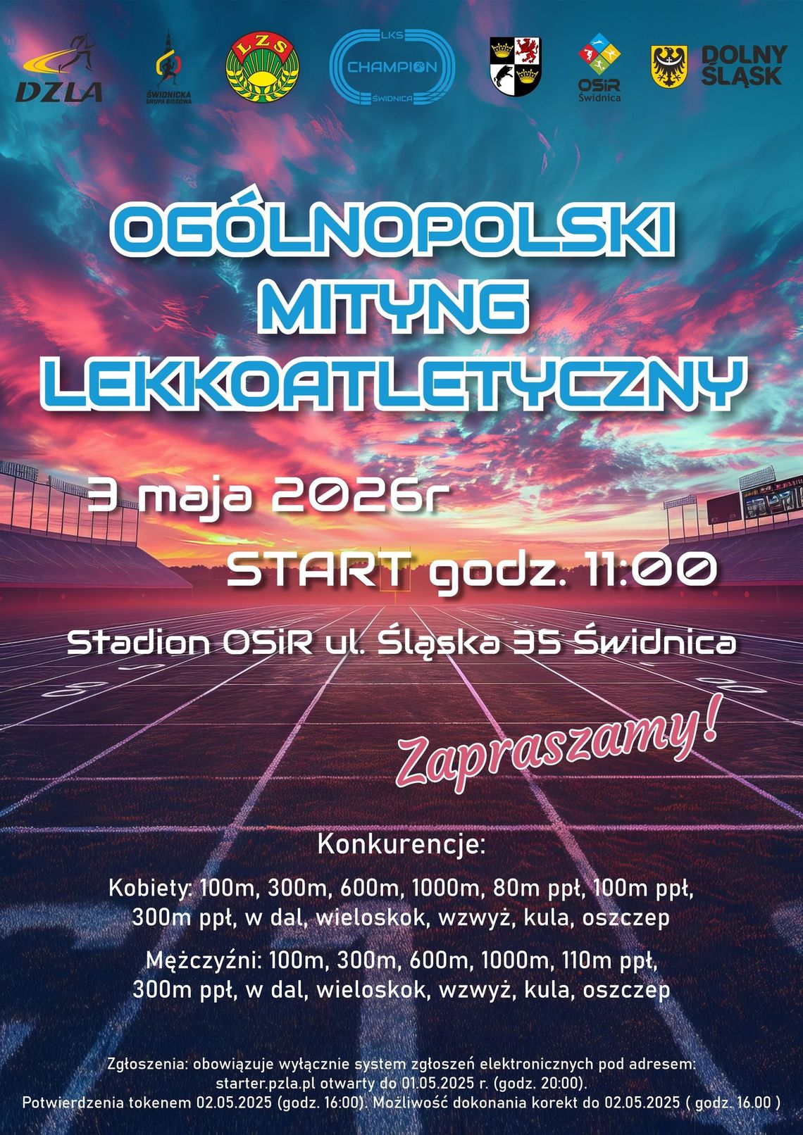 Świdnica: Lekkoatletyczny mityng na stadionie!