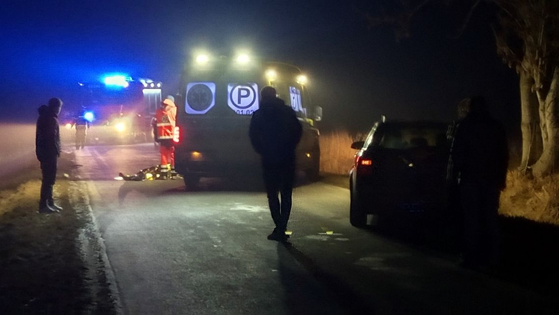 Uciechów - Jaźwina. Śmiertelne potrącenie pieszego