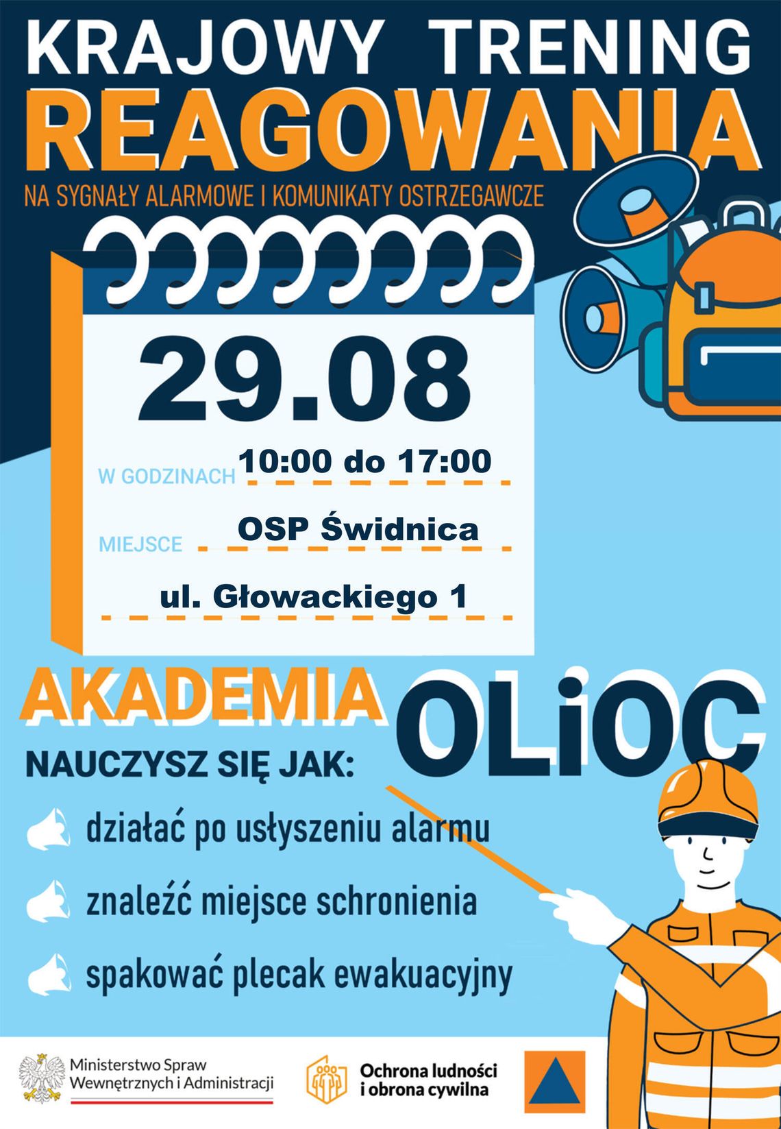 Usłyszysz syrenę. Co dalej? Świdnica zaprasza na Krajowy Trening Reagowania