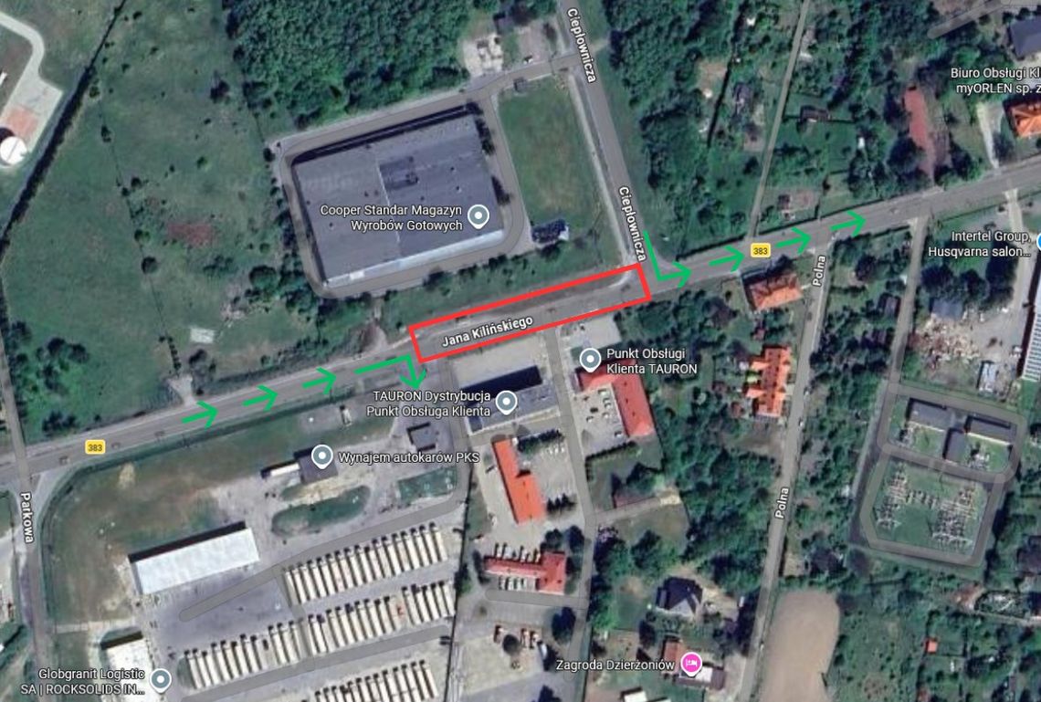 UWAGA! Remontowany dotychczas odcinek ulicy Kilińskiego w Dzierżoniowie (od torów do ulicy Ciepłowniczej) zostanie otwarty dla ruchu.