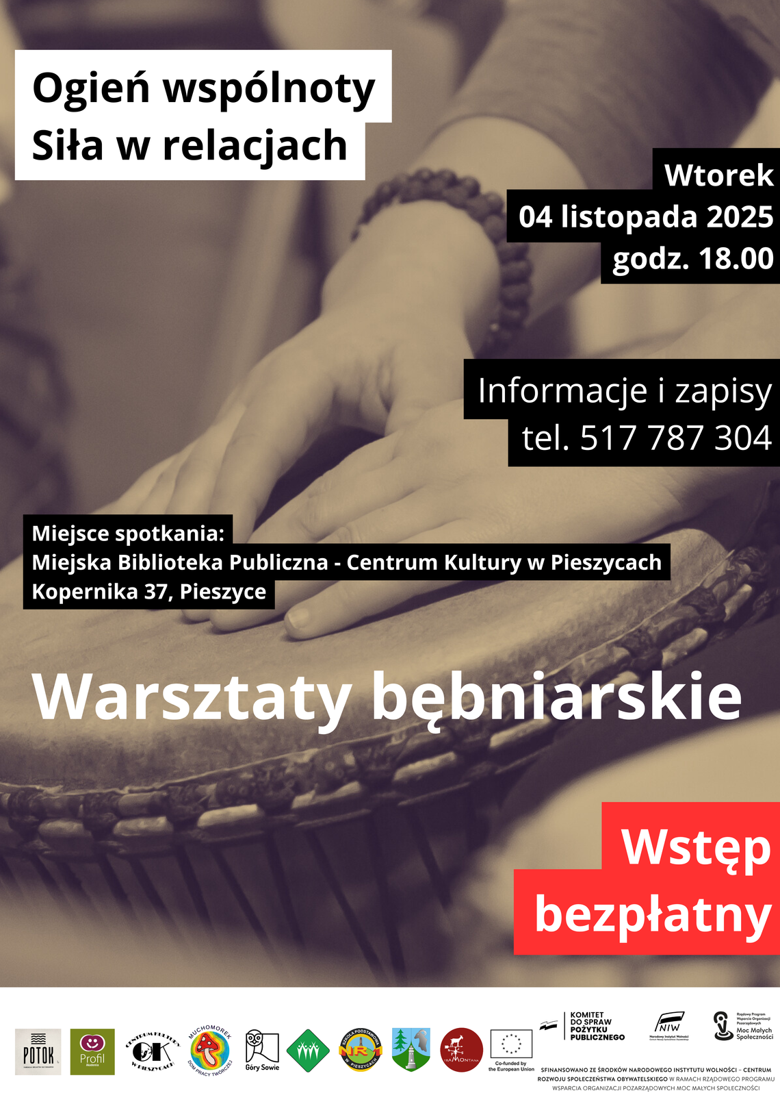 Warsztaty bębniarskie w Pieszycach