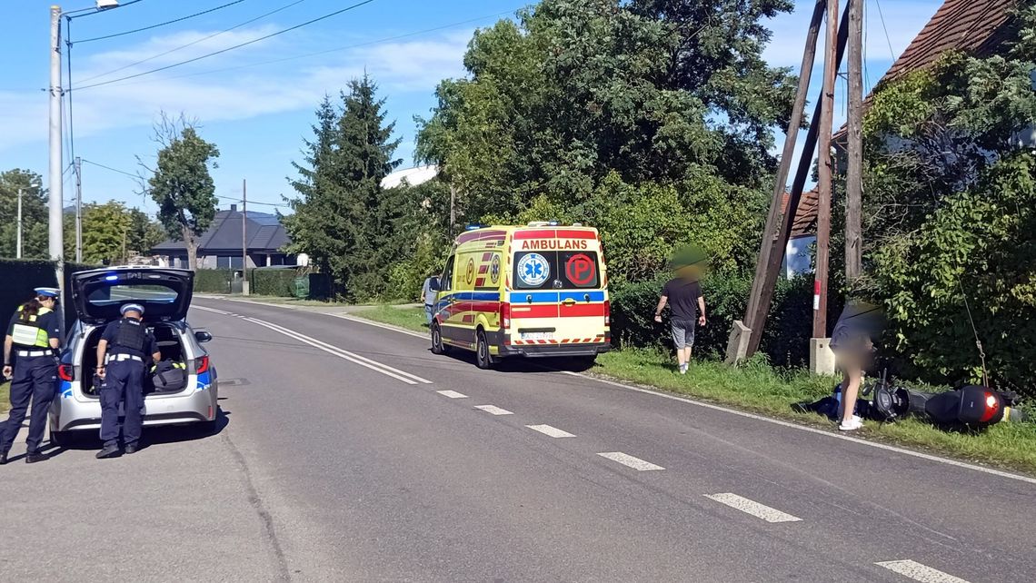 Włóki, zderzenie skutera z Toyotą