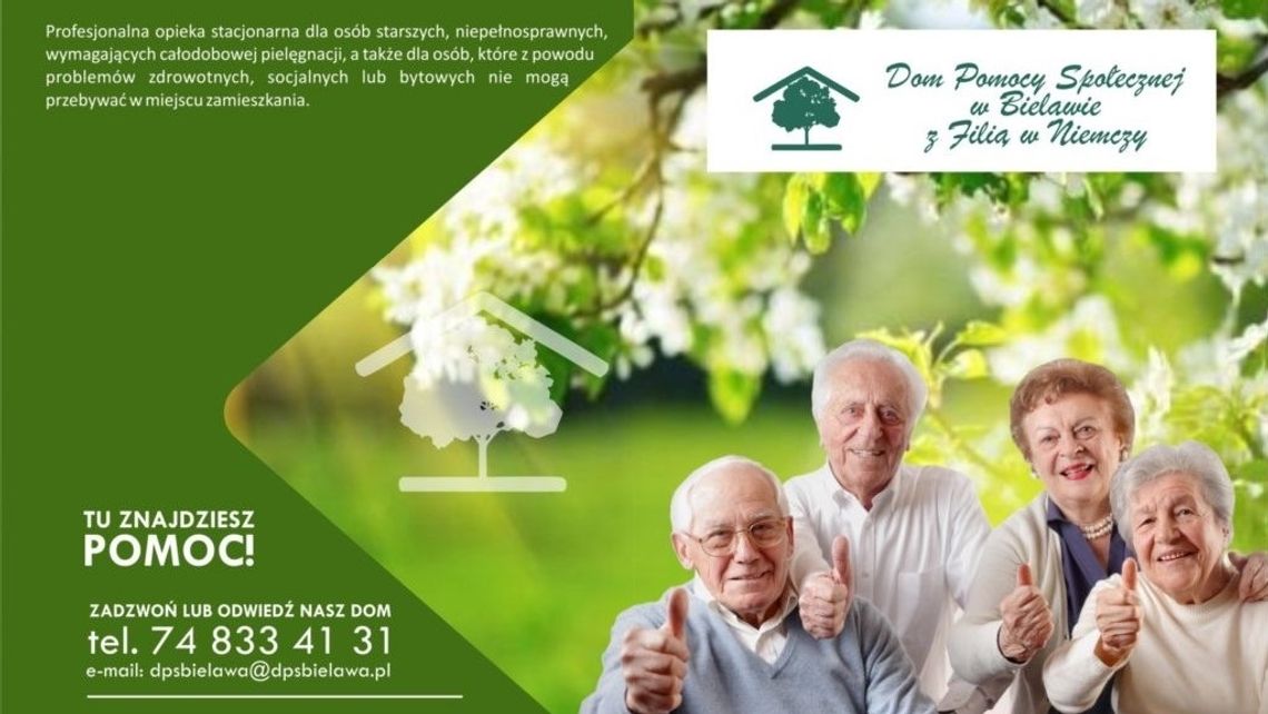 Wolne miejsca w Domu Pomocy Społecznej w Bielawie Wolne miejsca w Domu Pomocy Społecznej w Bielawie