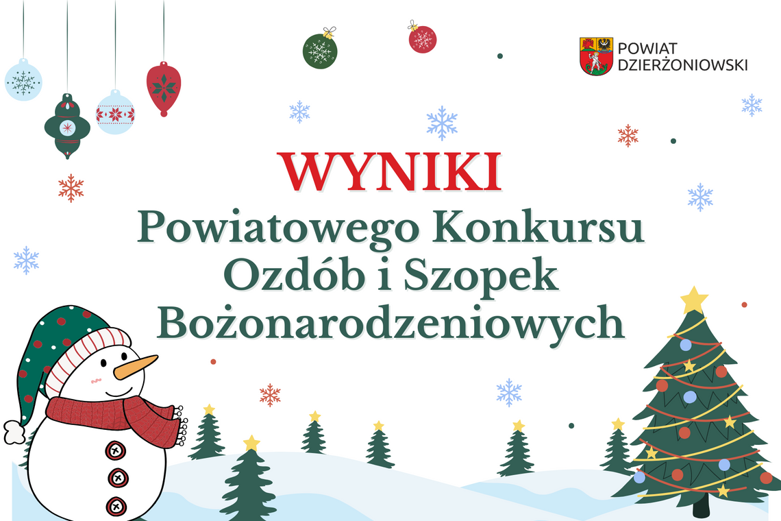 Wyniki Powiatowego Konkursu Ozdób i Szopek Bożonarodzeniowych