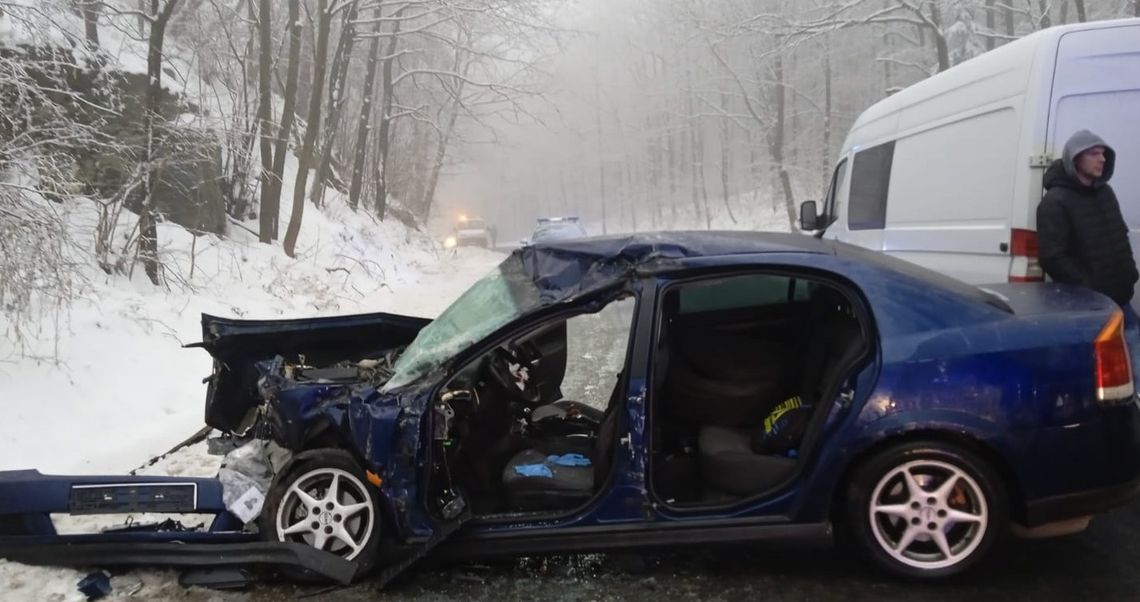 Wypadek na drodze z Myśliszowa do Kietlic