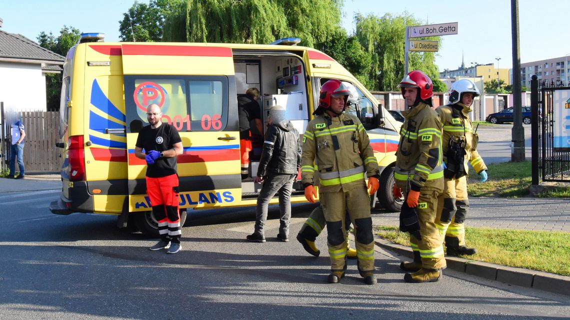 Wypadek z udziałem motocyklisty w Bielawie