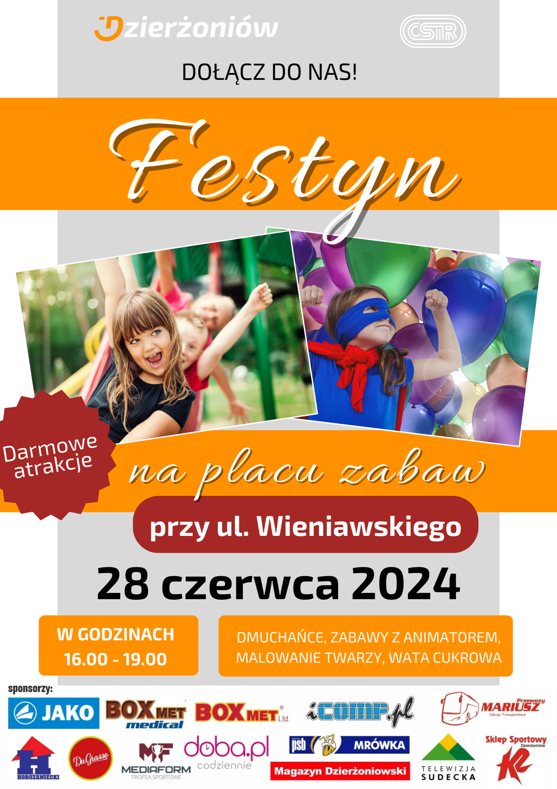 Zaczynamy cykl mini festynów na placach zabaw w Dzierżoniowie