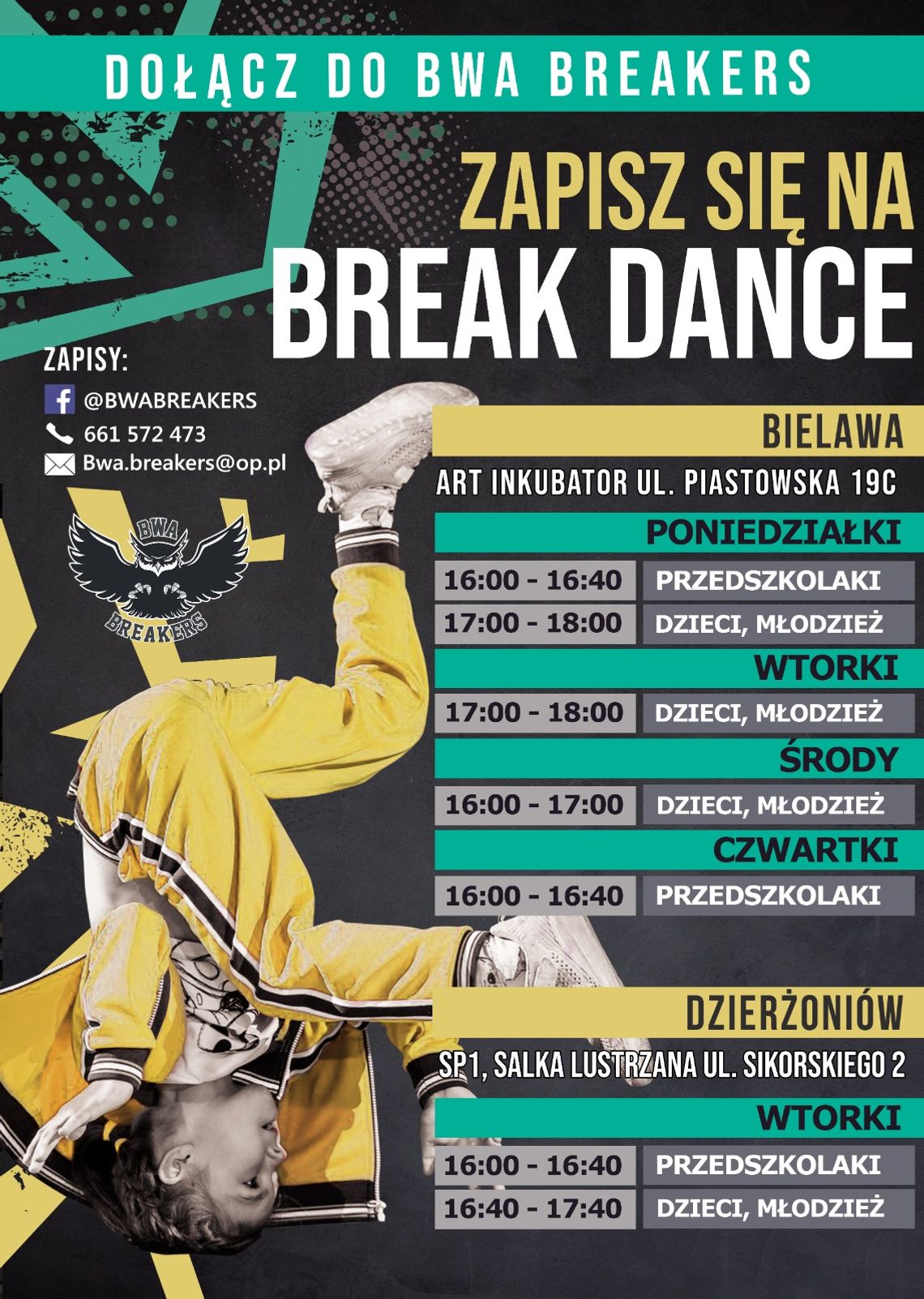 Zapisz się na break dance – dzień otwarty BWA Breakers