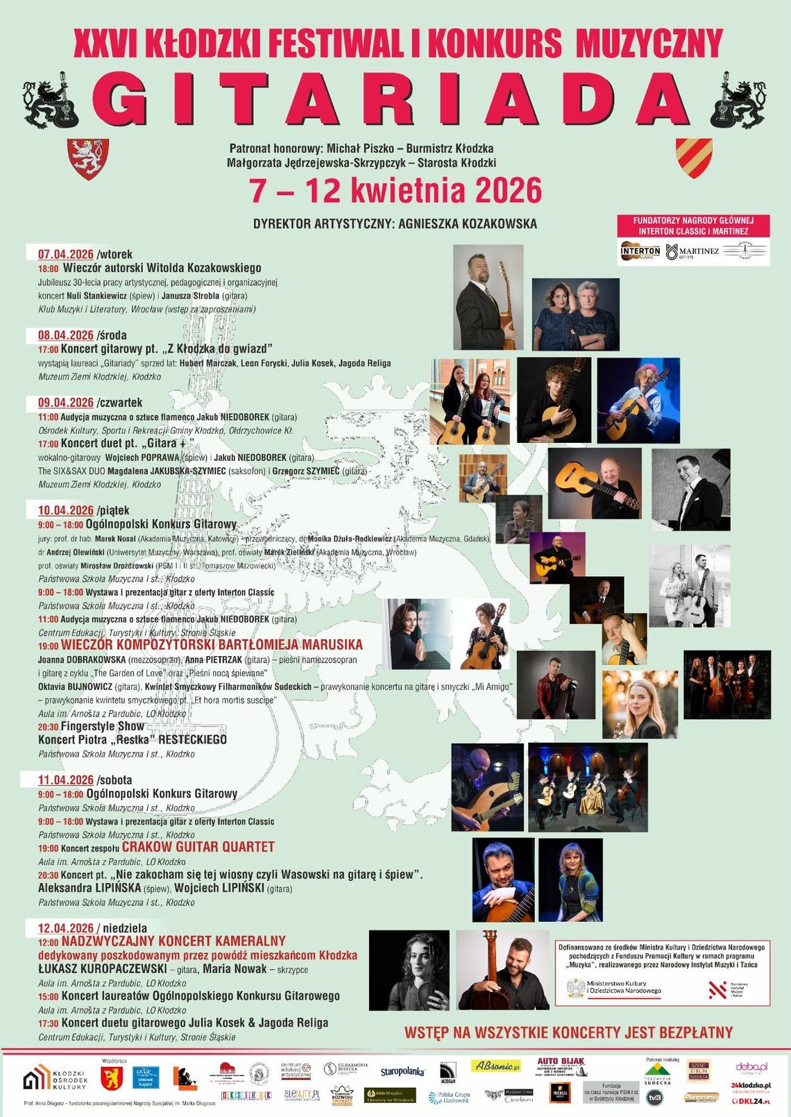 Zapraszam na XXVI Kłodzki Konkurs i Festiwal Muzyczny GITARIADA Zapraszam na XXVI Kłodzki Konkurs i Festiwal Muzyczny GITARIADA