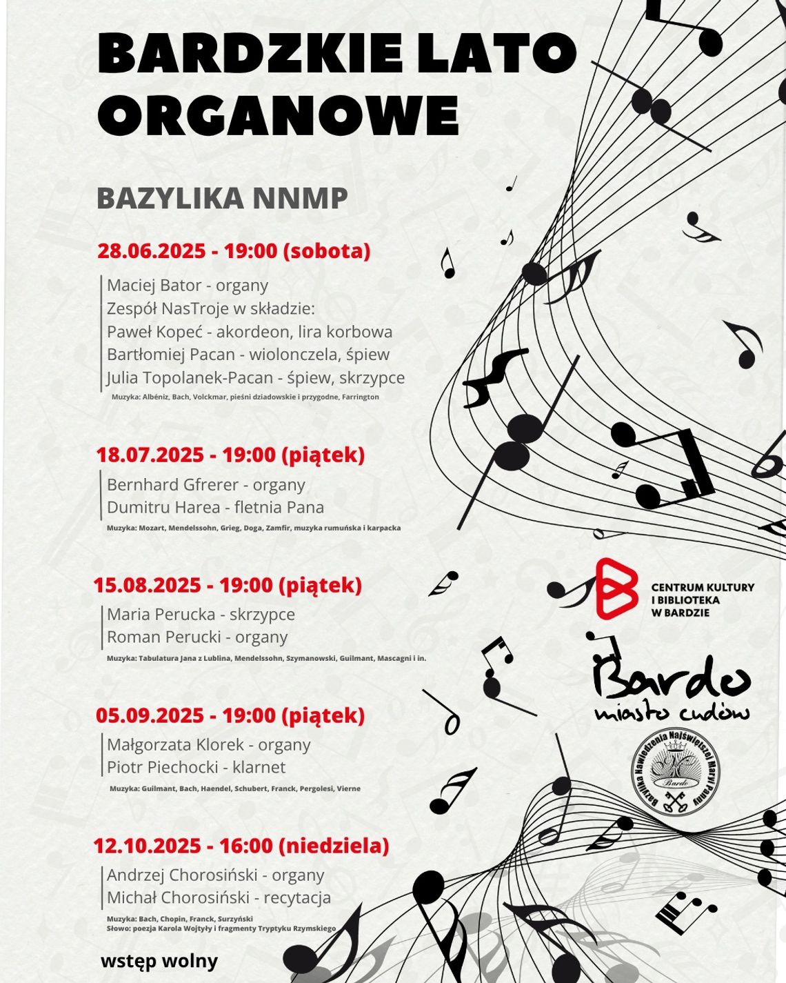 Zapraszamy na kolejną edycję Bardzkiego Lata Organowego