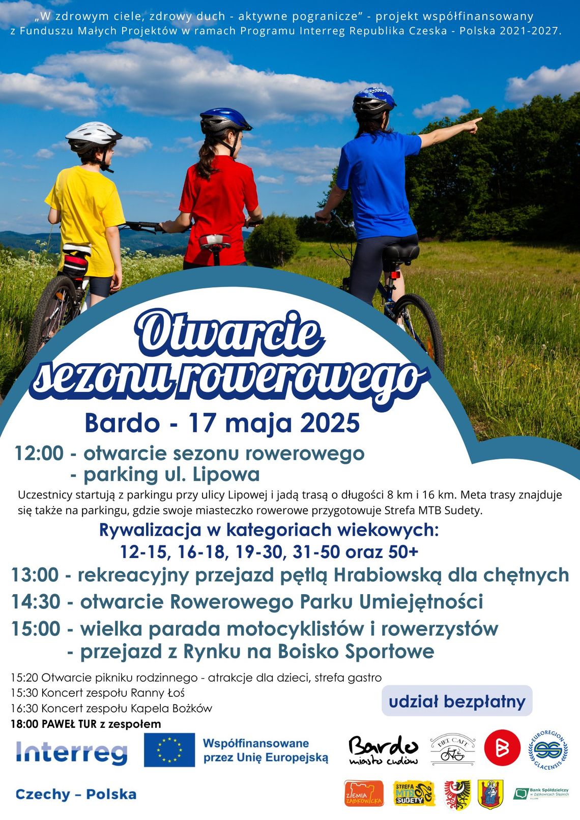 Zapraszamy na otwarcie sezonu rowerowego w Bardzie 17 maja 2025 roku