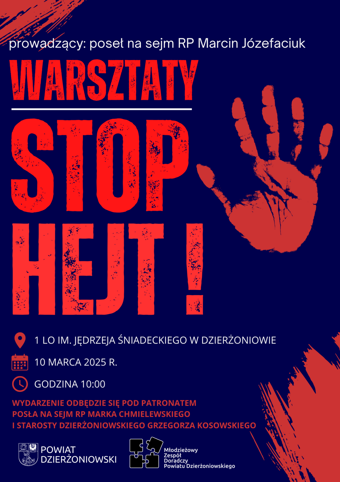 Zaproszenie na warsztaty STOP HEJT