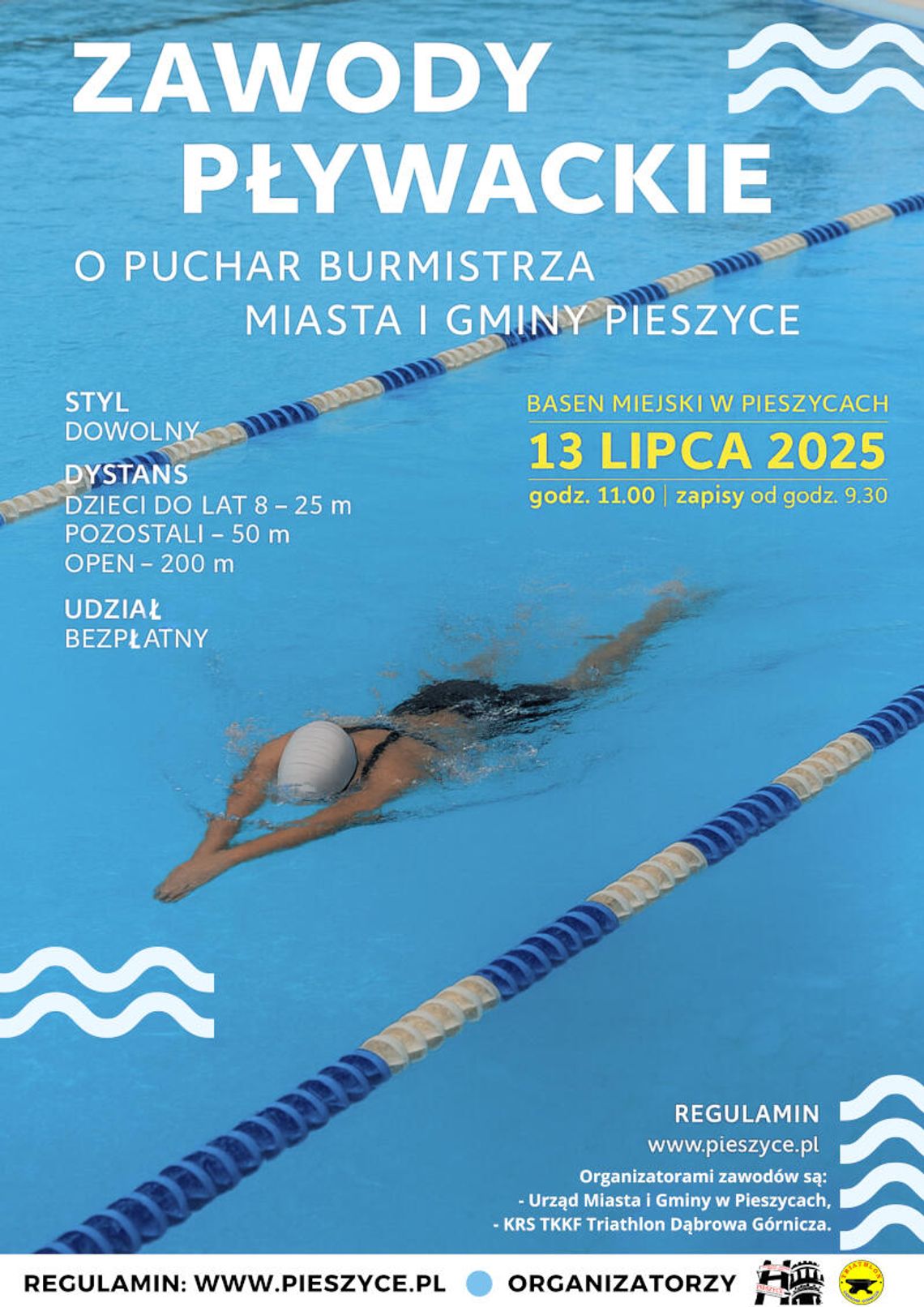 Zawody pływackie na basenie miejskim