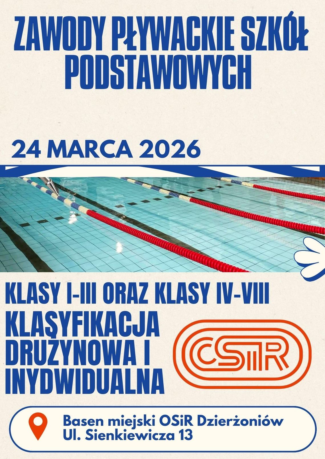 Zawody pływackie szkół podstawowych