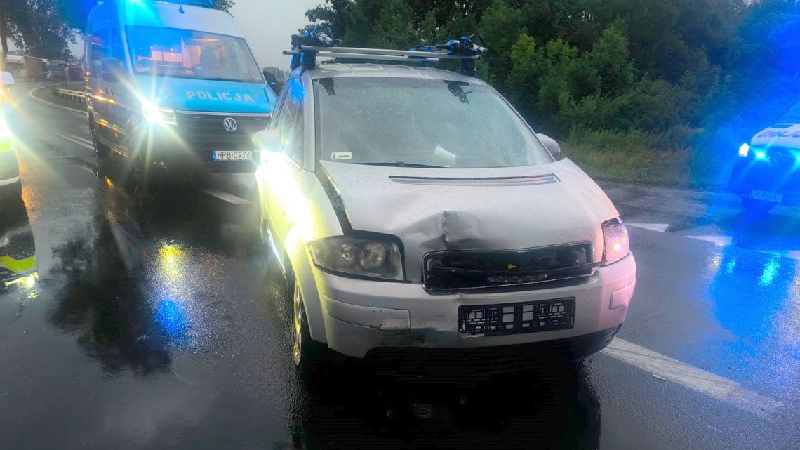 Zderzenie Audi z Fiatem na "Ósemce"