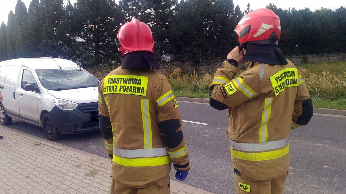 Zderzenie Dacii z widlakiem w Bielawie