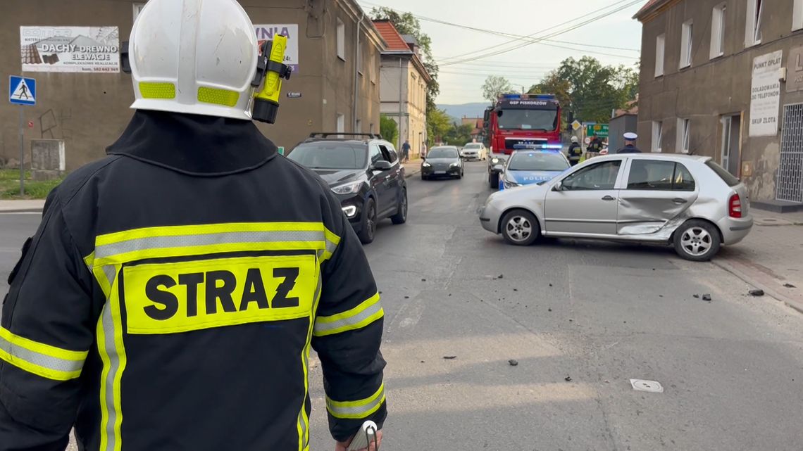 Zderzenie na Bielawskiej w Pieszycach