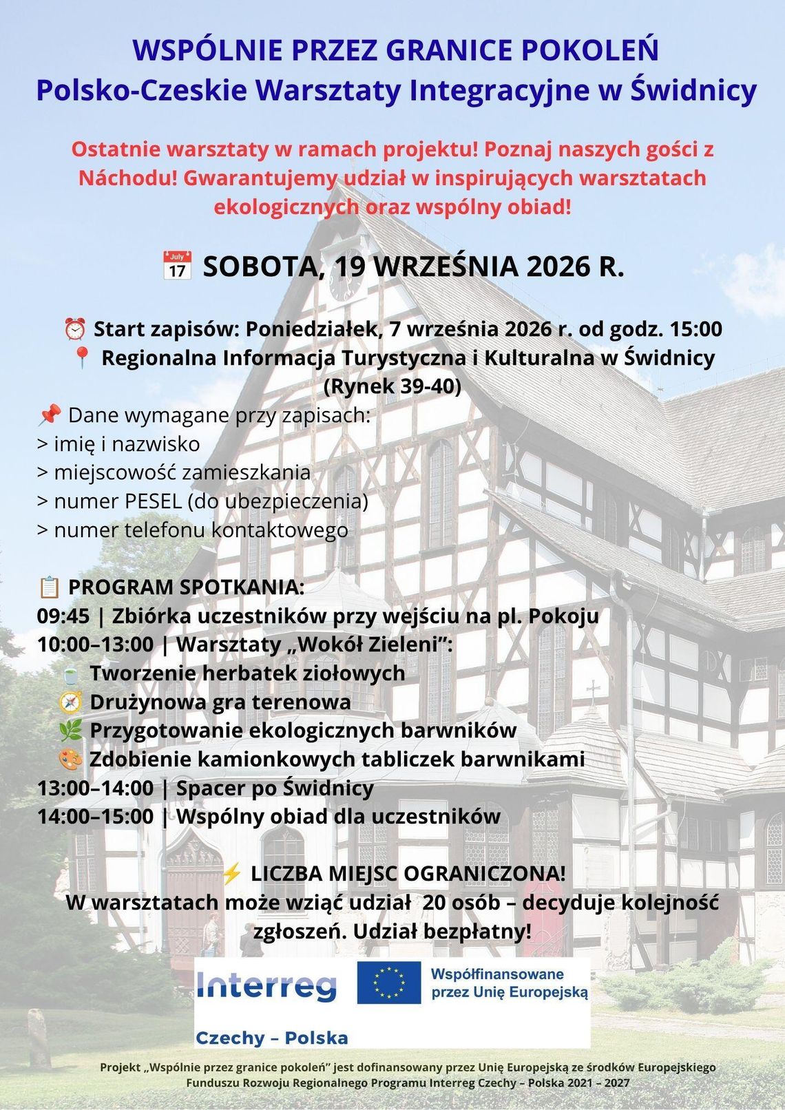 Zielona integracja ponad granicami. Świdnica zaprasza na polsko-czeskie warsztaty