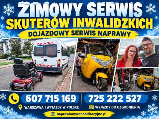 DOJAZDOWY SERWIS SKUTERÓW INWALIDZKICH Wałbrzych - ZADBAJ O SPRZĘT ZIMĄ