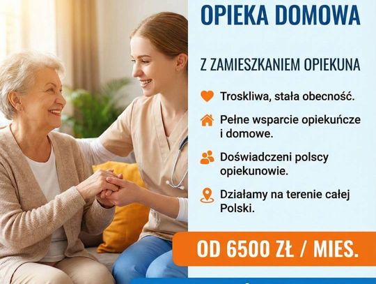 Firma oferuje opiekę seniora z zamieszkaniem Firma oferuje opiekę seniora z zamieszkaniem