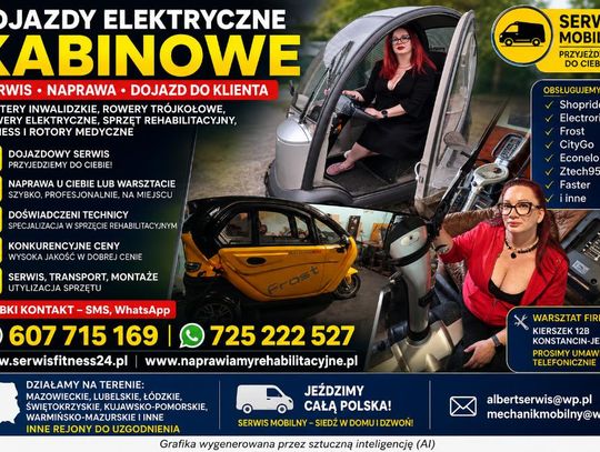 Serwis skuterów inwalidzkich SHOPRIDER, wózków i rotorów, mobilnie
