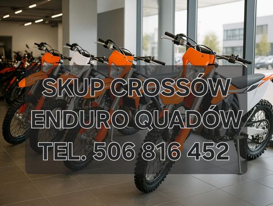 SKUP CROSSÓW CROSS CROSSY ENDURO QUADY SPRAWNE I USZKODZONE MOTOCYKLE
