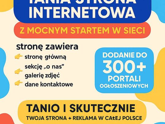 Tania strona internetowa z mocnym startem w sieci Tania strona internetowa z mocnym startem w sieci