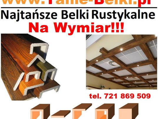 tanie belki rustykalne Na Wymiar maskownice styropianowe imitacja drewna