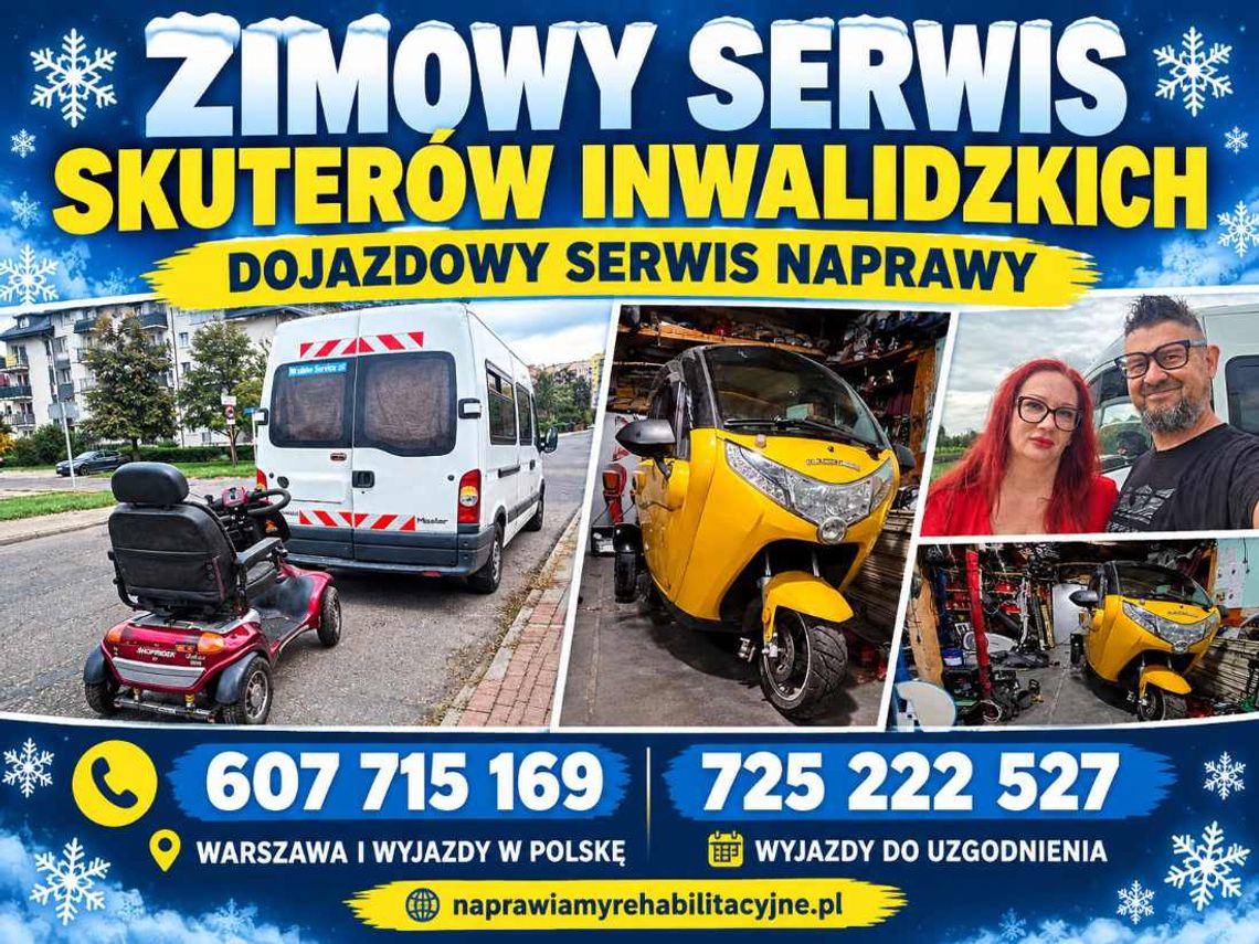 DOJAZDOWY SERWIS SKUTERÓW INWALIDZKICH Wałbrzych - ZADBAJ O SPRZĘT ZIMĄ