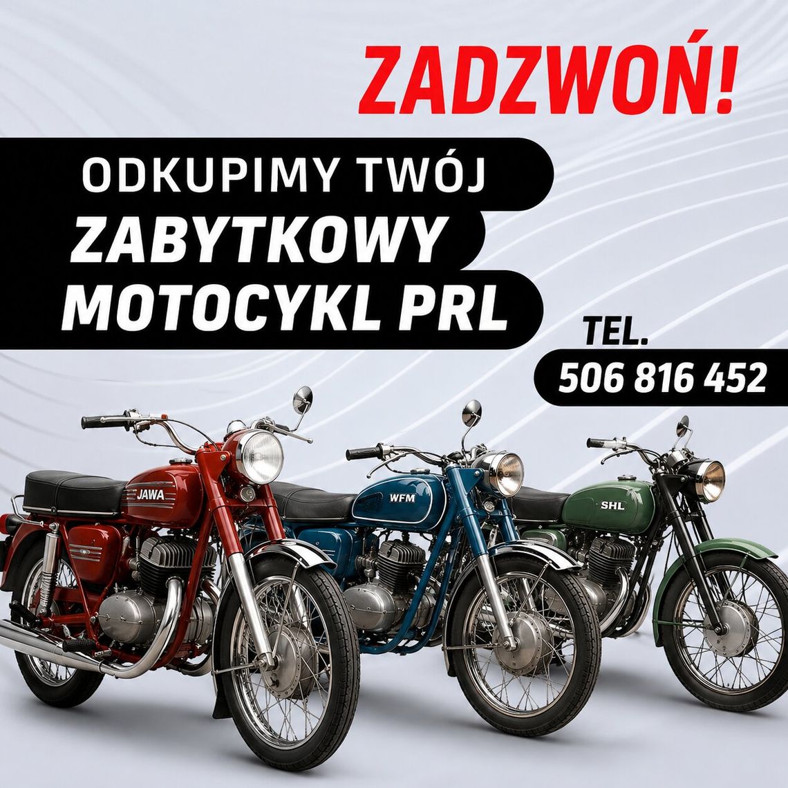 KUPIĘ STARE ZABYTKOWE MOTOCYKLE MOTOROWERY MOTORY PRL -DOJEŻDŻAMY -CAŁA POLSKA