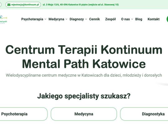 Centrum Terapii Kontinuum - terapia dzieci, młodzieży, dorosłych; psychiatra, neurolog dziecięcy