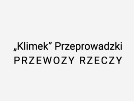 "Klimek" Rafał Przeprowadzki Przewozy rzeczy
